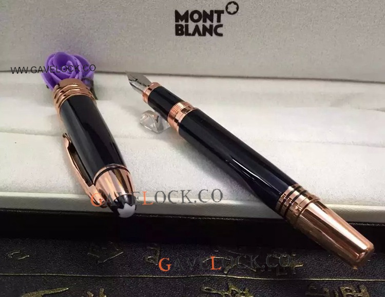 JFK Rose Gold Trim Fountain Pen with Box Best Montblanc JFK Review at BestMontPen